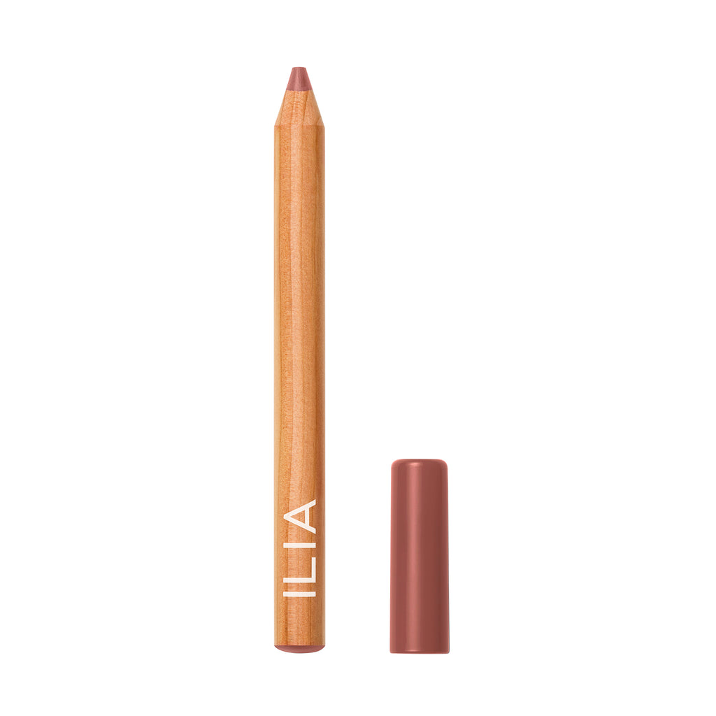 ILIA-Lip Sketch Hydrating Crayon-Makeup-BANQUETTE_OPEN-The Detox Market | Banquette - Beige Pink