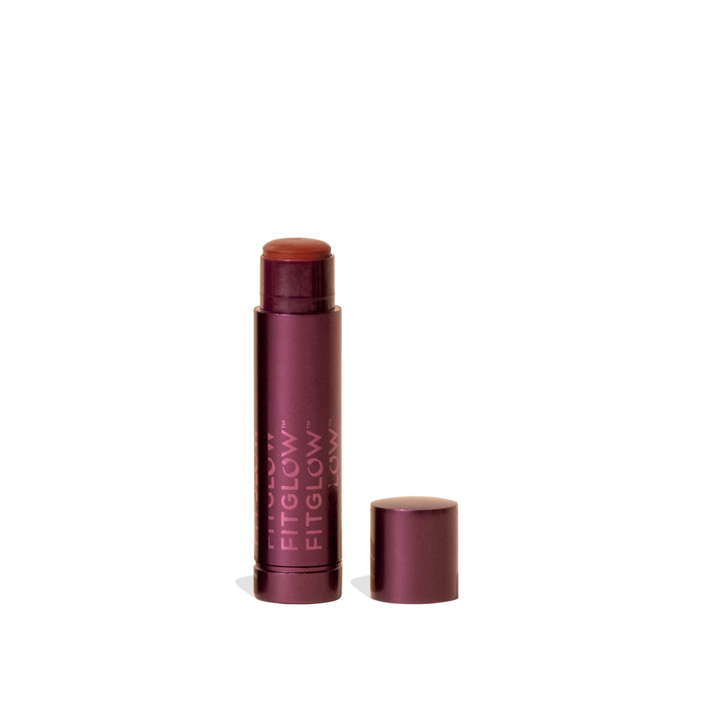 Fitglow Beauty-Cloud Collagen Lipstick + Cheek Matte Balm-Makeup-   CloudCollagenLipstickBalm_spice_tube_B2B-The Detox Market | Spice - soft matte rosewood brown