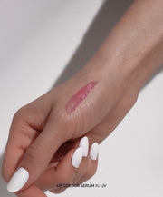 Fitglow Beauty-Lip Color Serum-Makeup-LipColourSerum_handswatch_liv_02_DTC-The Detox Market | Liv - Sheer Magenta