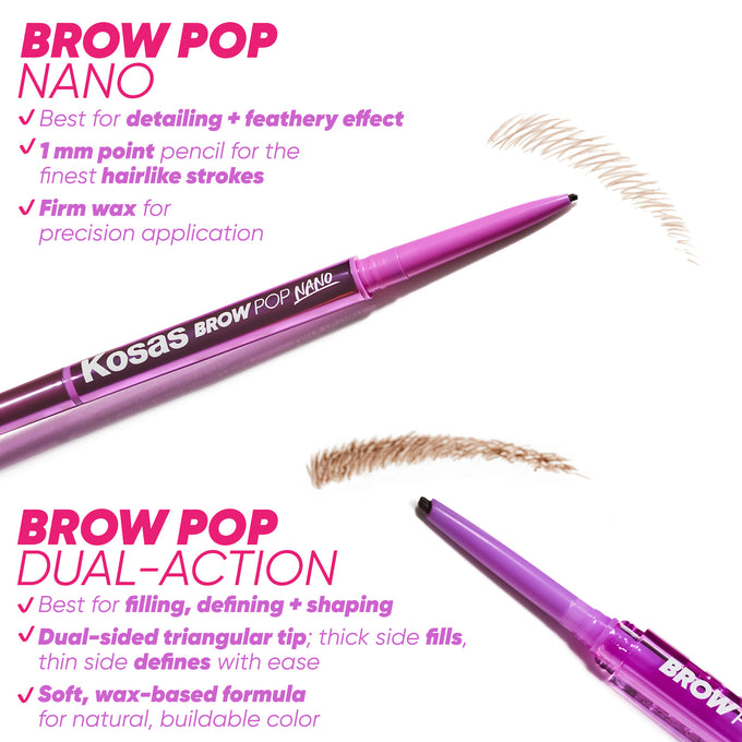 Brow Pop Nano Ultra-Fine Detailing Pencil - Makeup - Kosas - NanoVsPopPWcopy22 - The Detox Market | Always