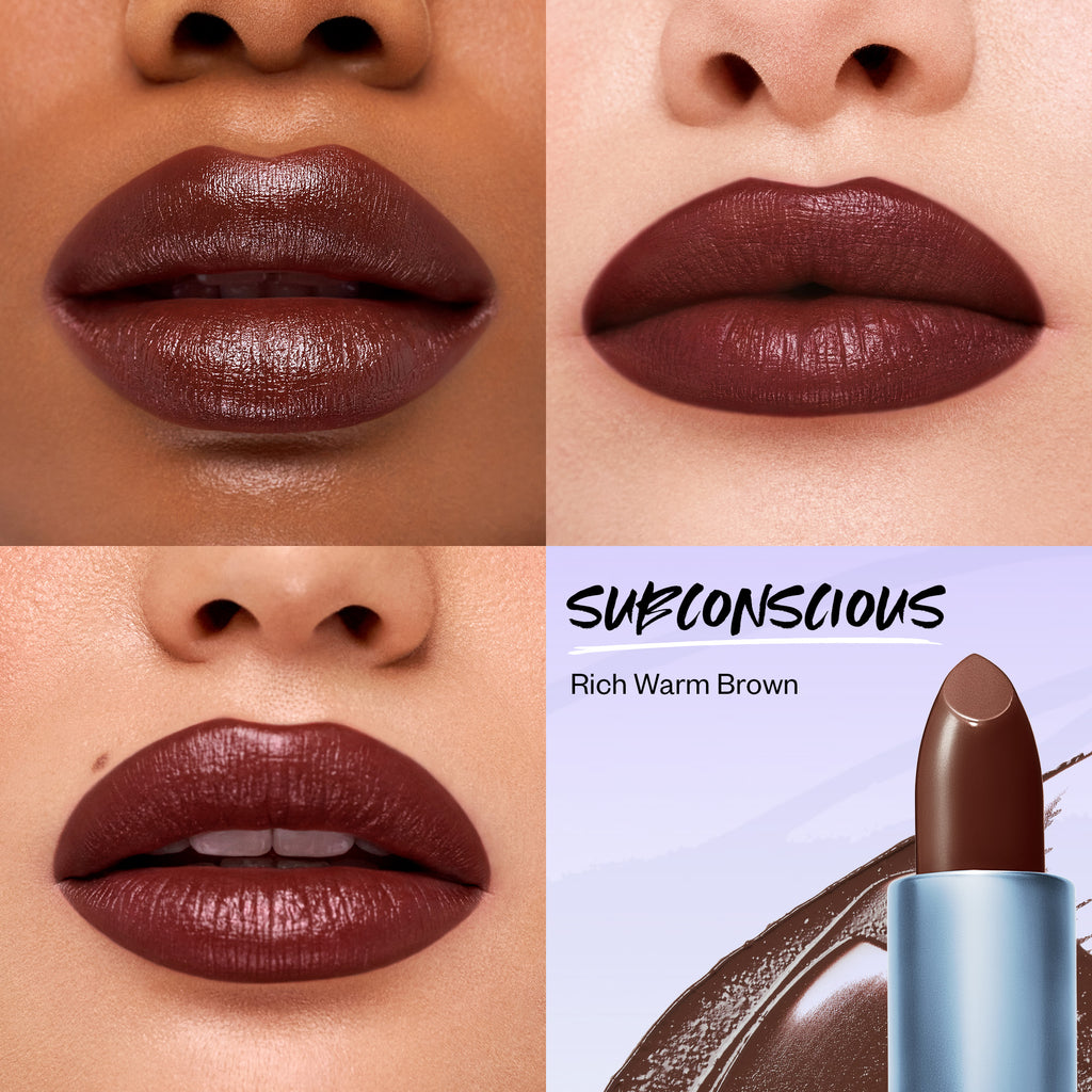Weightless Lip Color Nourishing Satin Lipstick - Makeup - Kosas - PDP-Weightless-Subconscious-skintone - The Detox Market | Subconscious - rich warm brown