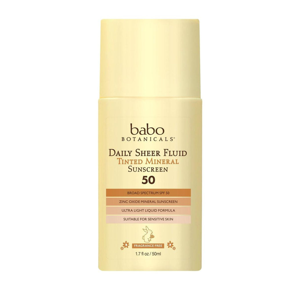 Babo Botanicals-SPF50 Daily Sheer Fluid Tinted Mineral Sunscreen-