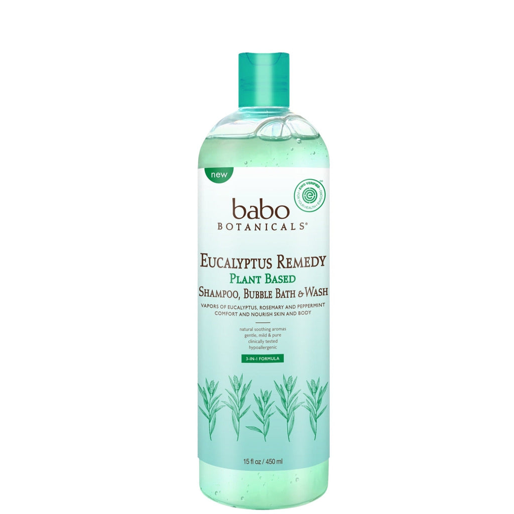 Babo Botanicals-Eucalyptus Remedy™ Plant Based Bubble Bath, Wash & Shampoo-