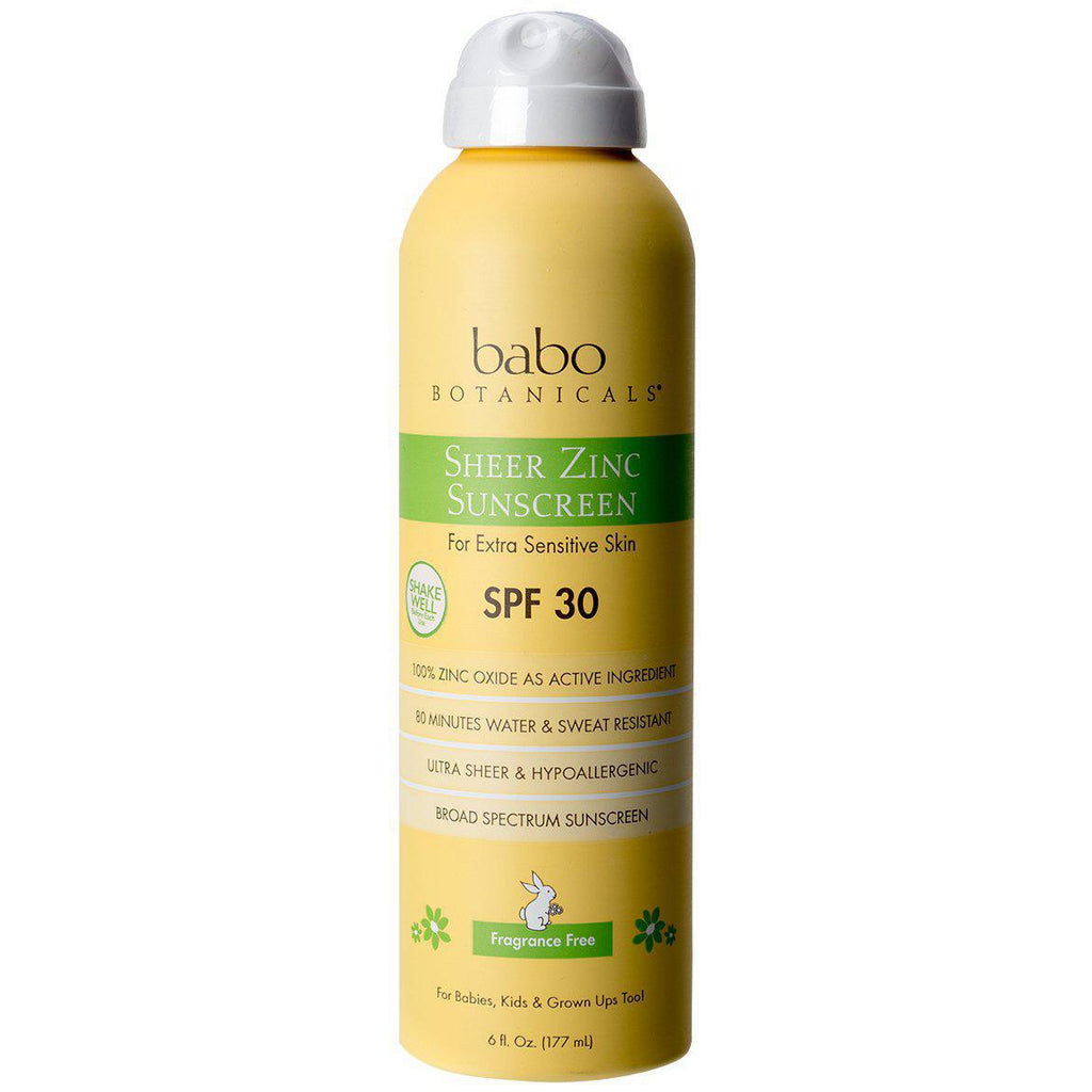 Babo Botanicals-SPF 30 Sheer Zinc Continuous Spray Sunscreen-