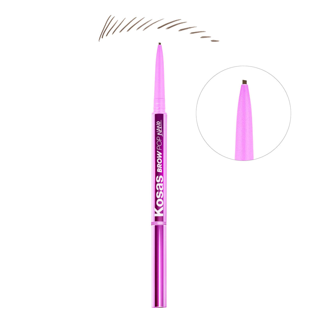 Brow Pop Nano Ultra-Fine Detailing Pencil - Makeup - Kosas - MedBrownVessel2 - The Detox Market | Medium Brown