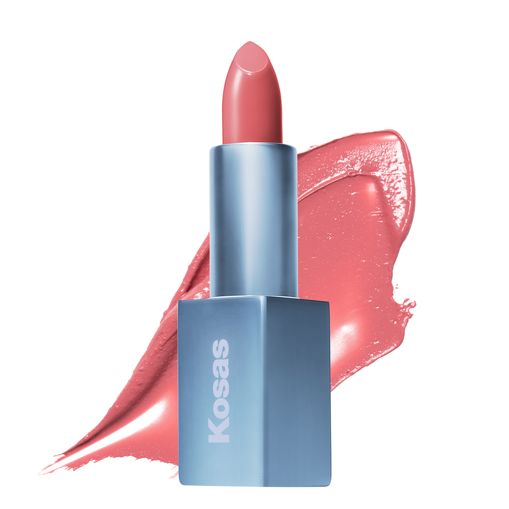 Weightless Lip Color Nourishing Satin Lipstick - Makeup - Kosas - PDP-Weightless-Beach-House - The Detox Market | Beach House - warm vibrant pink