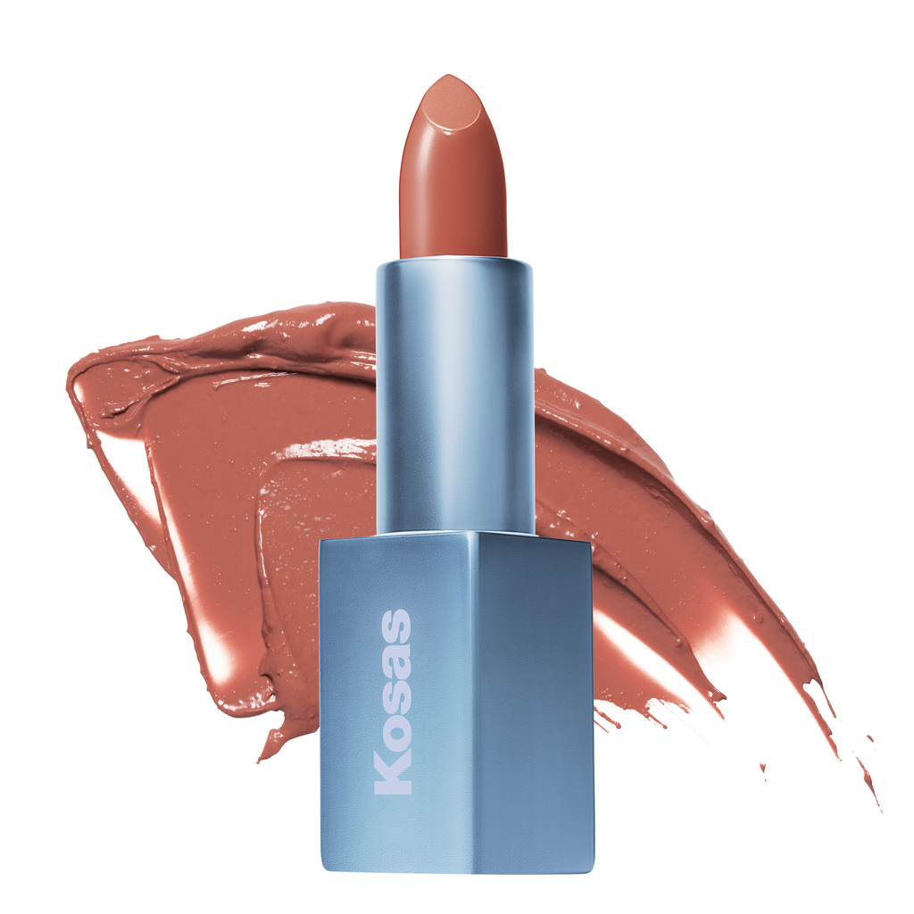 Weightless Lip Color Nourishing Satin Lipstick - Makeup - Kosas - PDP-Weightless-High-Cut - The Detox Market | High Cut - warm rosy pink