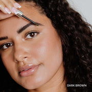 Protein Plant Brow Gel - Makeup - Fitglow Beauty - browgel_lifestyle_darkbrown - The Detox Market | Dark Brown