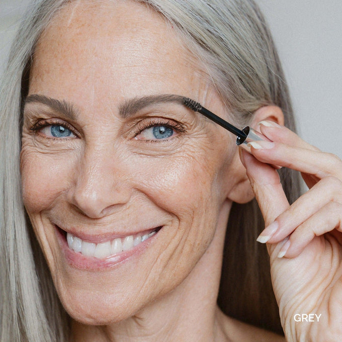 Protein Plant Brow Gel - Makeup - Fitglow Beauty - browgel_lifestyle_grey - The Detox Market | Grey