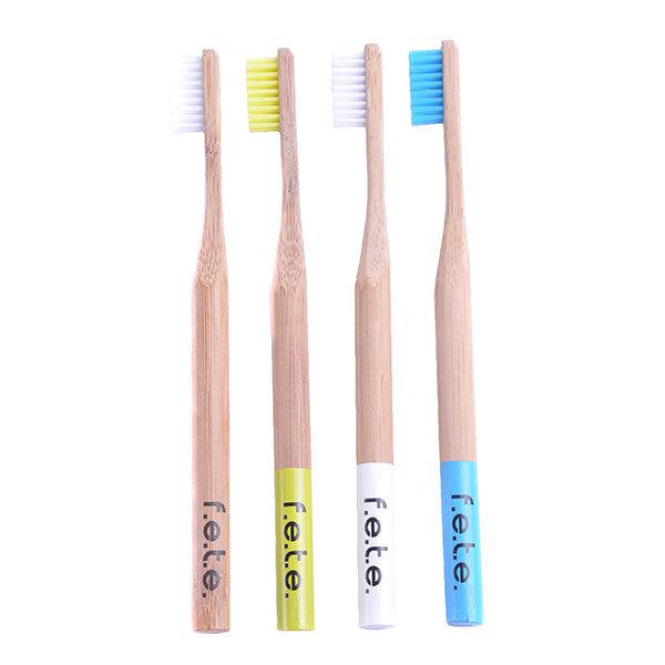 F.E.T.E.-Bamboo Toothbrush - Pack of 4 Medium-Pack of 4 Medium-