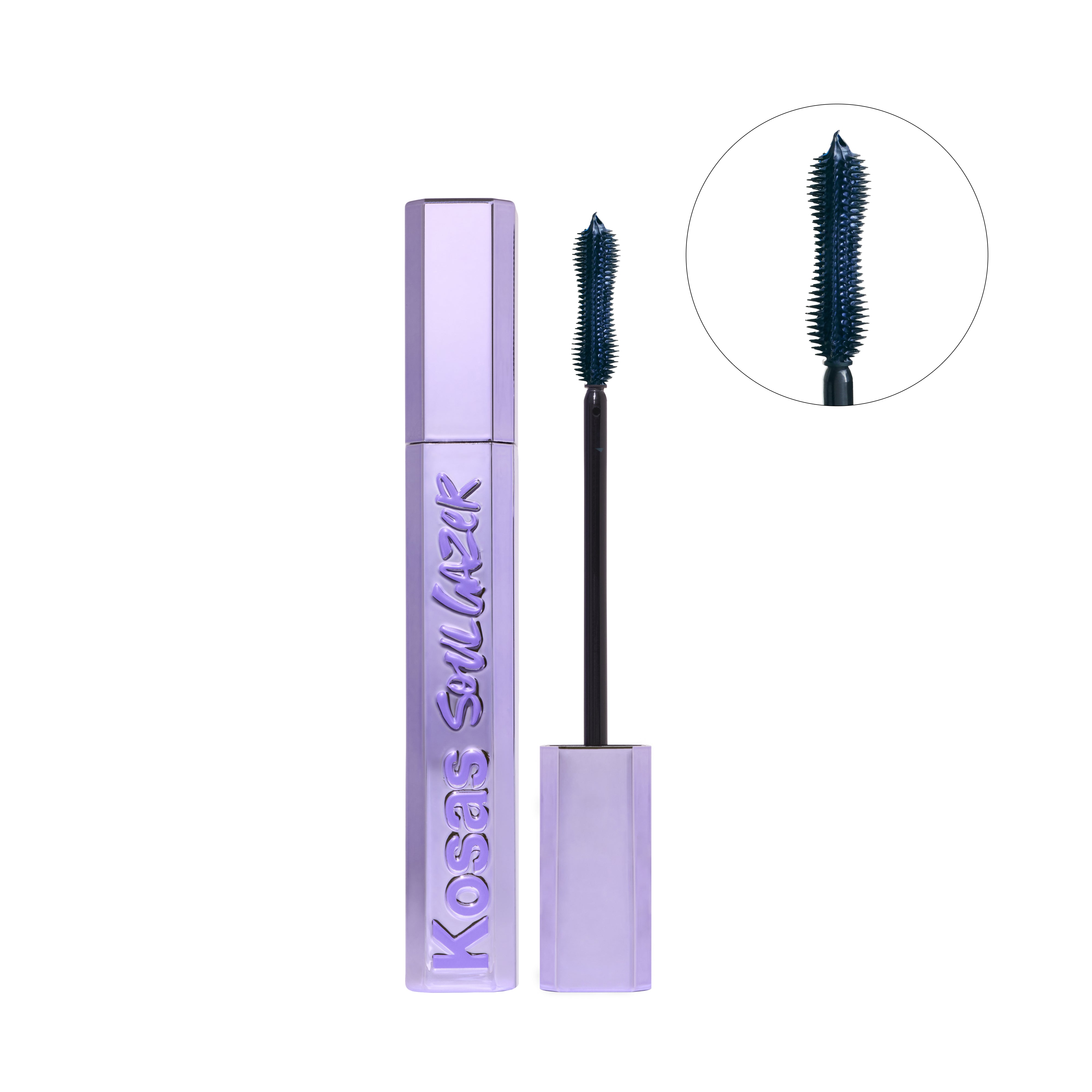 Kosas-Soulgazer Mascara Hypnotize-Makeup-01_Kosas_FullSize_Soulgazer-Mascara_PDP_NA_HeroVessel_ENIGMA_WithMacroApplicator_4f7fbb33-3316-482e-ab38-ab3df8cf420f-The Detox Market | Enigma - Blackened Blue