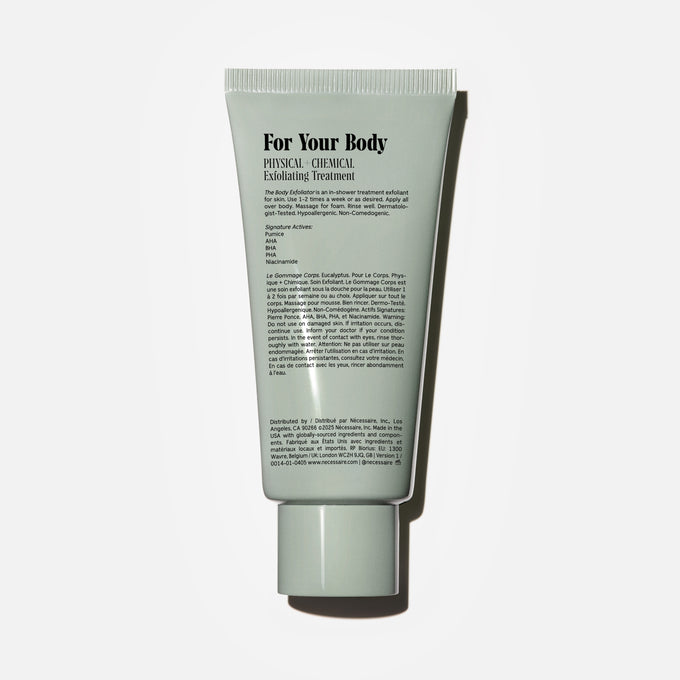Nécessaire-The Body Exfoliator - Eucalyptus-Body-02_NECESSAIRE_PDP_THEBODYEXFOLIATOREUCALYPTUS_BACK-The Detox Market | 