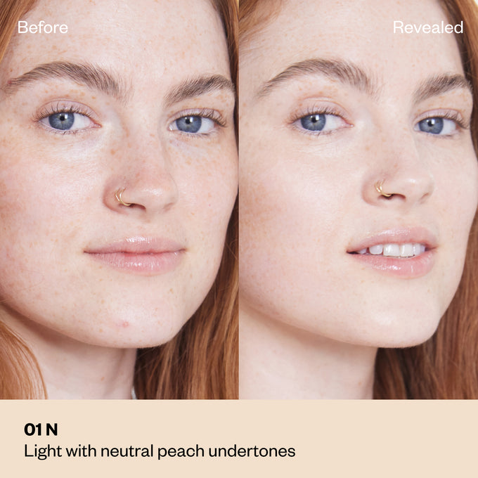 Kosas-Revealer Super Creamy + Brightening Concealer with Caffeine and Hyaluronic Acid-Makeup-1-BeforeandAfterCards_01-The Detox Market | 01 - Light with Neutral Peach Undertones