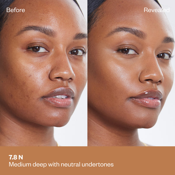 Kosas-Revealer Super Creamy + Brightening Concealer with Caffeine and Hyaluronic Acid-Makeup-1-BeforeandAfterCards_7.8-The Detox Market | 7.8 N - Medium Deep with neutral undertones