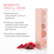 100% Pure-Fruit Pigmented Rose Gold Palette-Makeup-1BODBD211CFPRGP_Fruit_Pigmented__Rose_Gold_Palette_Product_Benefits-The Detox Market | 