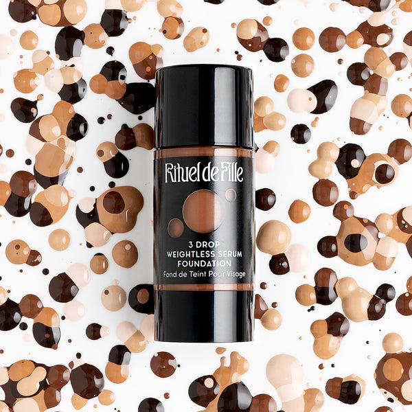 Rituel de Fille-3 Drop Weightless Serum Foundation-Makeup-3Dropbottle-dropbackground-The Detox Market | Always