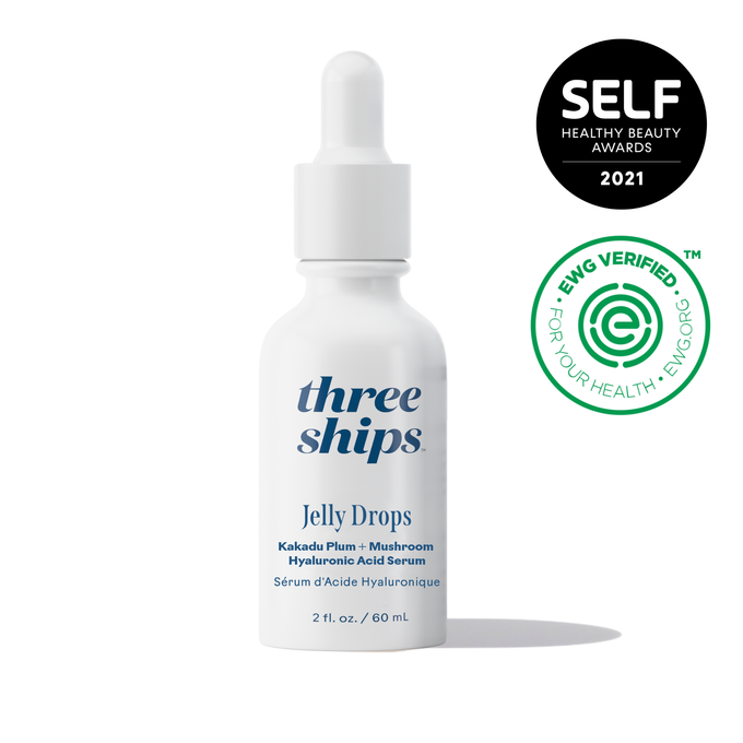 Three Ships-Jelly Drops Mushroom Hyaluronic Acid + Vitamin C Serum-Skincare-628110639554_1_Front-The Detox Market | 2 oz