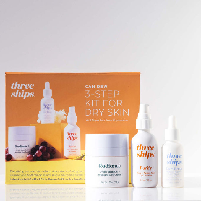 Three Ships-Can-Dew 3-Step Kit for Glowing Skin-