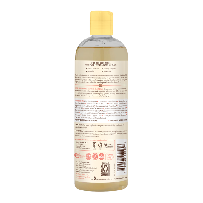 Babo Botanicals-Moisturizing Oat & Calendula Shampoo & Wash-Hair-8042-back-The Detox Market | 