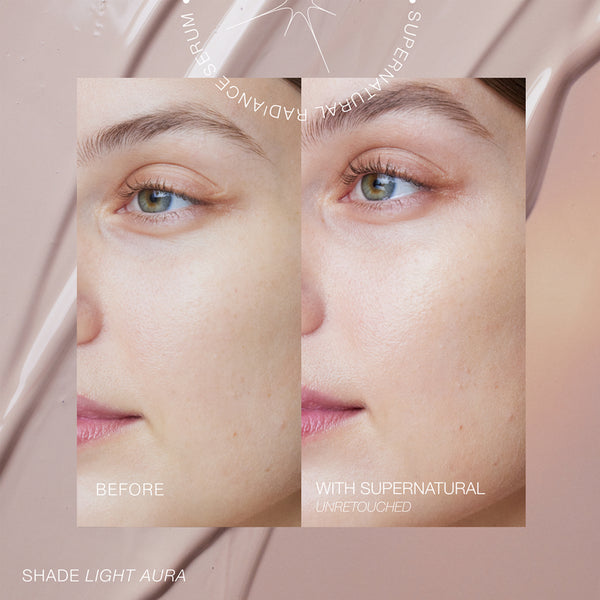 RMS Beauty-Supernatural Radiance Serum Broad Spectrum Spf 30 Sunscreen | Light Aura - an ultra sheer champagne radiance