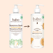 Babo Botanicals-Sensitive Baby Fragrance Free Shampoo & Wash-Body-8561-beforeafter-The Detox Market | 