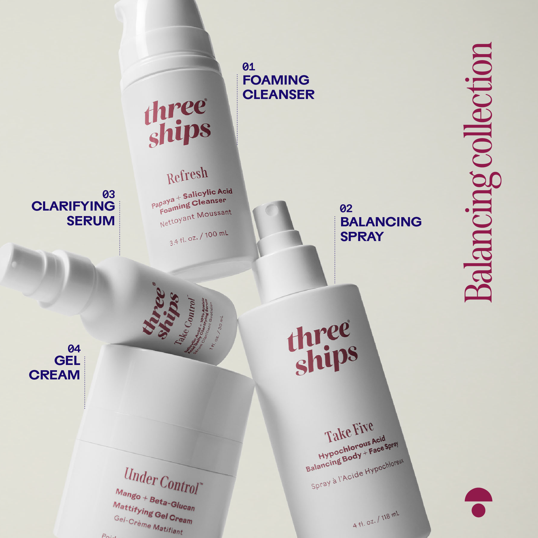 Three Ships-Under Control™ Mango + Beta-Glucan Mattifying Gel Cream-Skincare-990478500334-UnderControl_Mango_Beta-GlucanMattifyingGelCream_7_RoutineGuide-The Detox Market | 