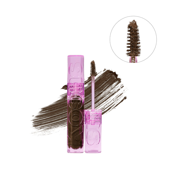 Kosas-Air Brow Tinted Volumizing Treatment Gel-Makeup-AIRBROWTINTED_DARKBROWN_SMUDGE-The Detox Market | Dark Brown - Rich dark brown