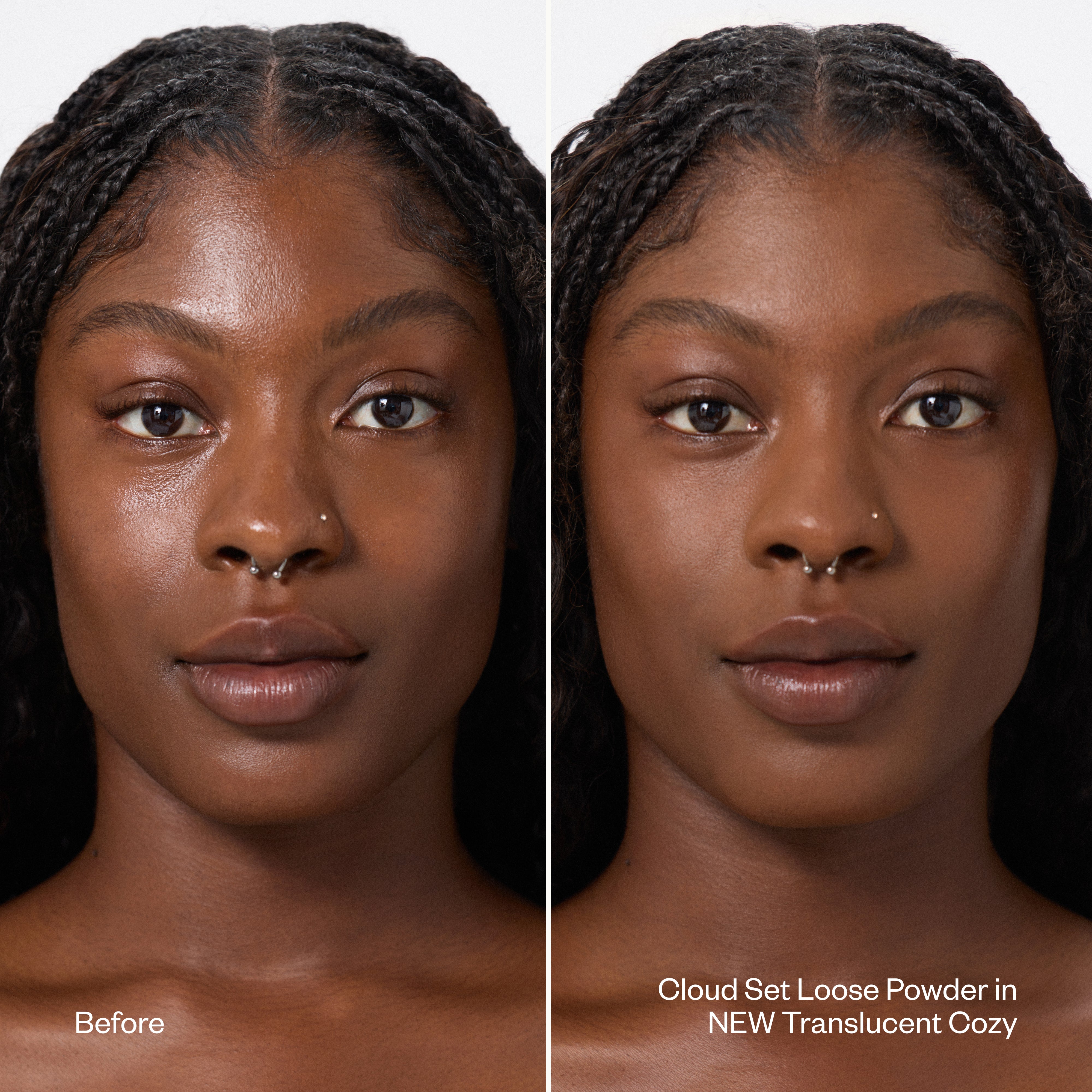 Kosas-Cloud Set - Translucent Loose Setting + Blurring Powder-Makeup-Before_and_After_COZY-The Detox Market | Translucent Cozy - Ultra Sheer Medium Deep