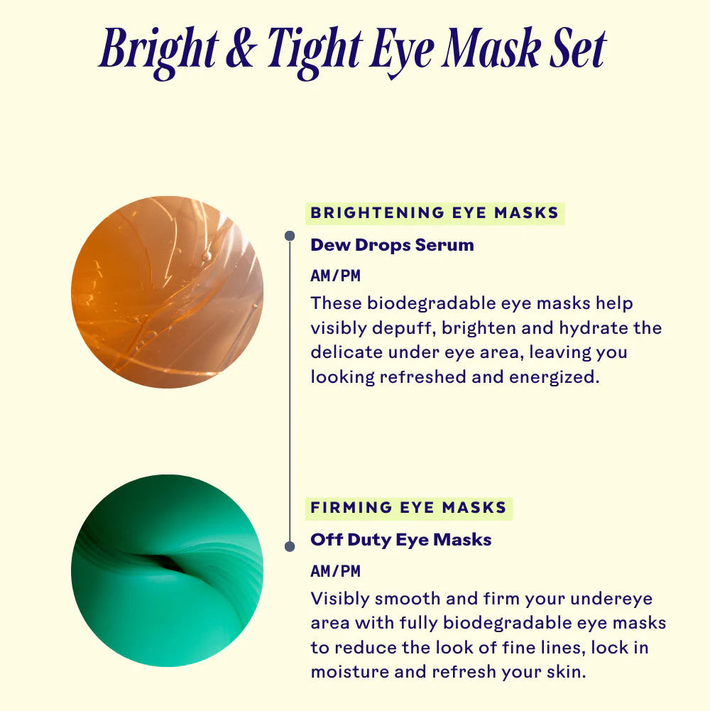 Three Ships-Bright & Tight Biodegradable Eye Mask Quartet-Skincare-Bright_TightKit_3-The Detox Market | 