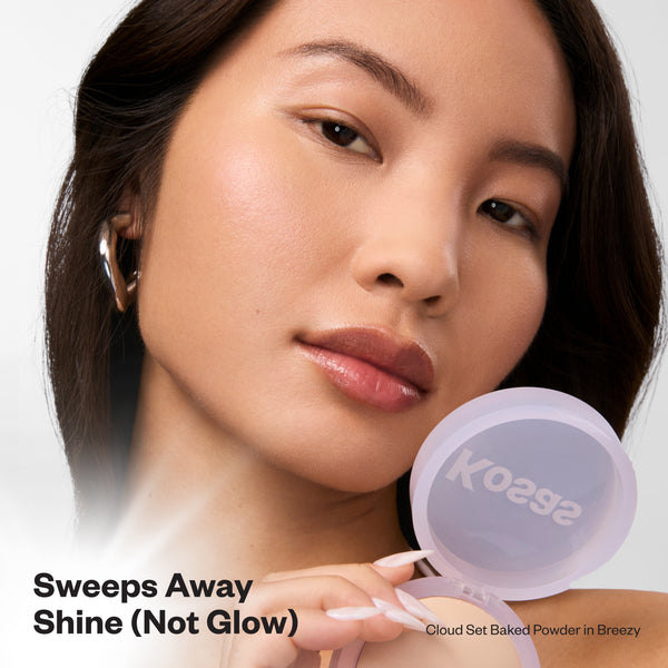 Kosas-Cloud Set Baked Setting & Smoothing Powder-Makeup-CLOUDSET_Baked_PDP_NA_ModelBenefit_Breezy_11.2025-The Detox Market | Breezy - Sheer Light