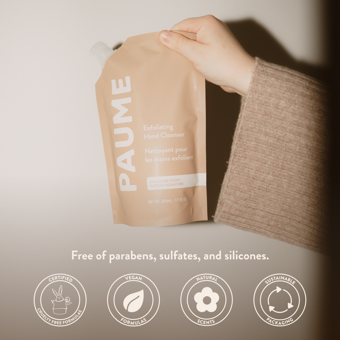 PAUME-Exfoliating Hand Cleanser Refill Bag-Body-CleanserRefill2-The Detox Market | 