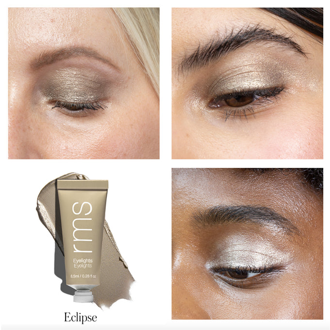 Eyelights Cream Eyeshadow - Makeup - RMS Beauty - ECLIPSE-QUAD_png - The Detox Market | Eclipse - Mossy silver