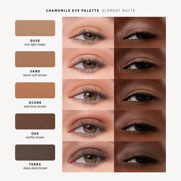 Ere Perez-Chamomile Eye Palette-Makeup-ErePerez_ChamomileEyePalette_Element_ShadeChart-SQ-20003-The Detox Market | 