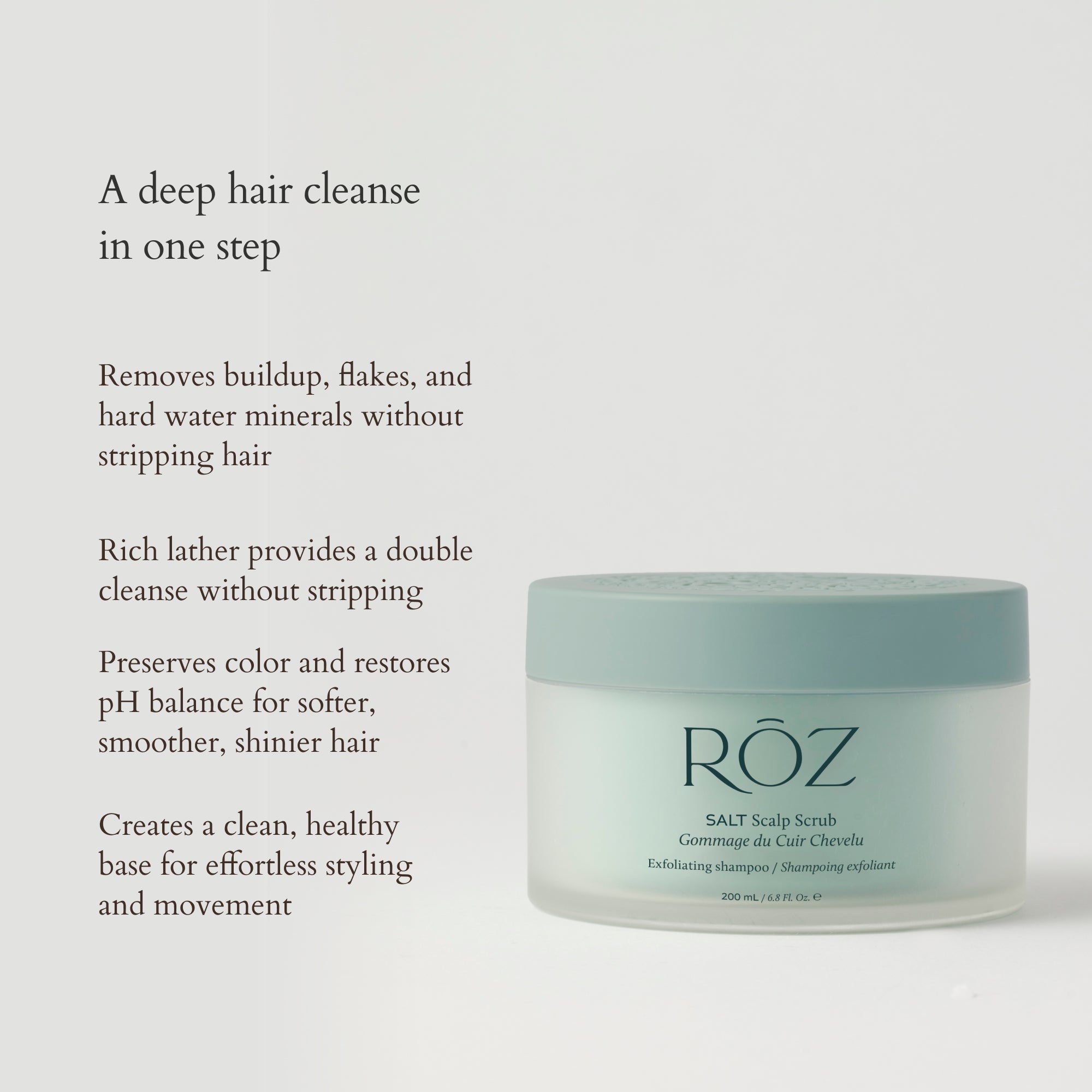 RŌZ-Salt Scalp Scrub Exfoliating Detox Shampoo-Hair-FGRZSCSCB0000_07-The Detox Market | 