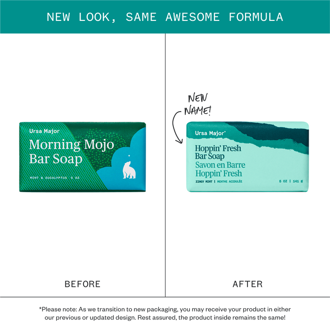 Ursa Major-Hoppin' Fresh Bar Soap-Body-HoppinFreshBarSoap_Primary_BeforeAfter_PDP_Repack_Wholesale_MAY25_UrsaMajor-The Detox Market | 
