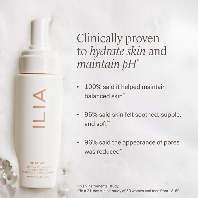 ILIA-The Cleanse Soft Foaming Cleanser + Makeup Remover-