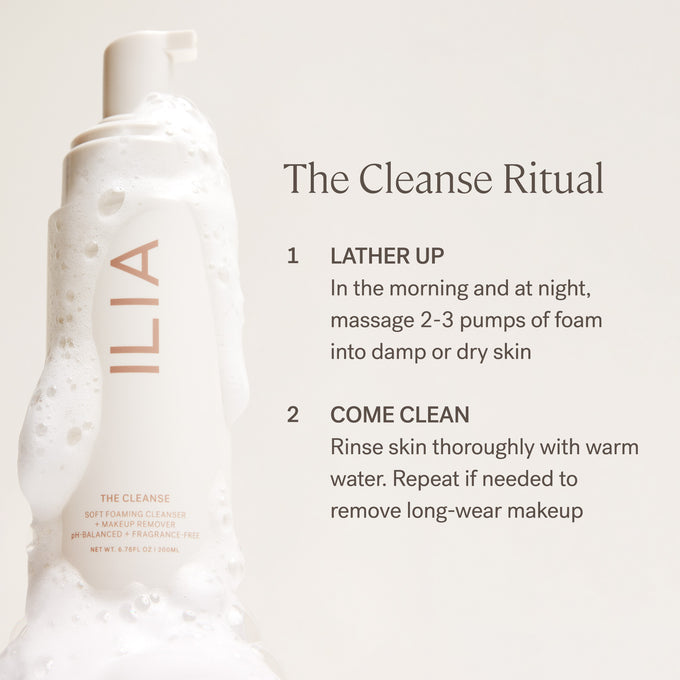 ILIA-The Cleanse Soft Foaming Cleanser + Makeup Remover-