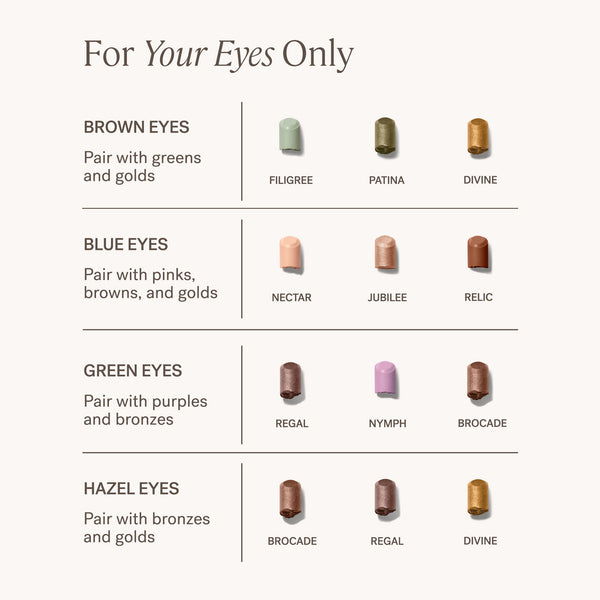 ILIA-Eye Stylus Shadow Stick-Makeup-ILIA_2023_EyeStylus-ShadesByEyeColor-2000x2000-The Detox Market  | Always