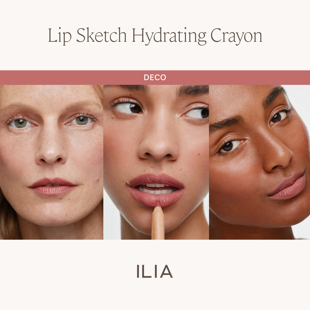 ILIA-Lip Sketch Hydrating Crayon-Makeup-ILIA_LIPSKETCH_PDP_SKINTONECOMPARISONGRID_DECO-The Detox Market |Deco - Rose pink
