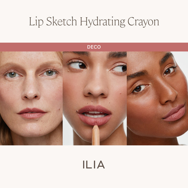 ILIA-Lip Sketch Hydrating Crayon-Makeup-ILIA_LIPSKETCH_PDP_SKINTONECOMPARISONGRID_DECO-The Detox Market |Deco - Rose pink