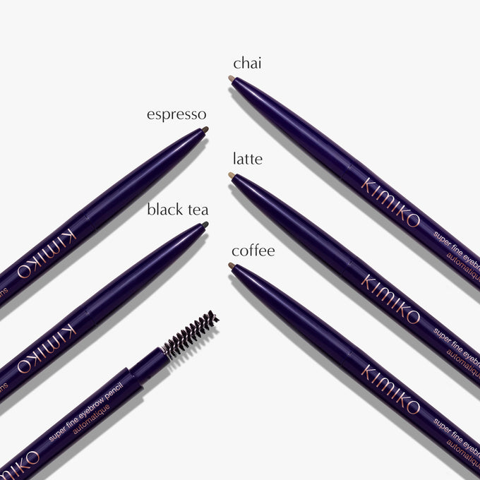 Super Fine Eyebrow Pencil Automatique - Makeup - KIMIKO - KIMIKOShadeChartSuperFineEyebrowPencilNewChaiEspressoweb_2 - The Detox Market | Always