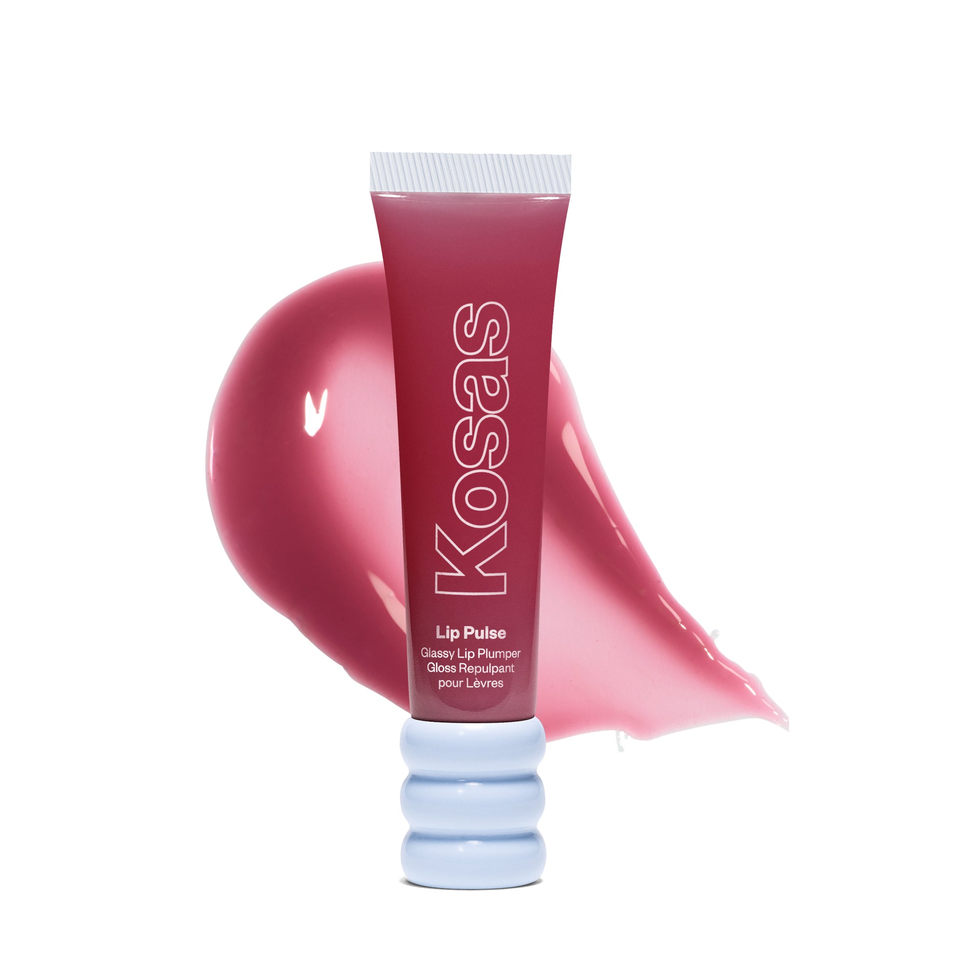 Kosas-Lip Pulse Glassy Lip Plumper-Makeup-LIPPULSE_Aftershock_withSmudge-The Detox Market | Aftershock - Sheer Lavender
