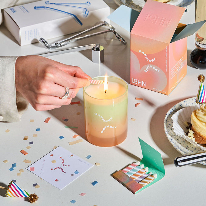 Lohn-HAPPIEST BIRTHDAY Candle-Home-LOHNHappiestBirthdayCandleLifestyle-The Detox Market | 