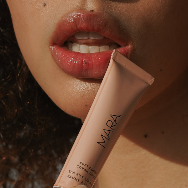 MARA - Algae + Moringa Sea Silk Lip Balm_MARA-SSLB-CORAL_6_The Detox Market| Soft Coral