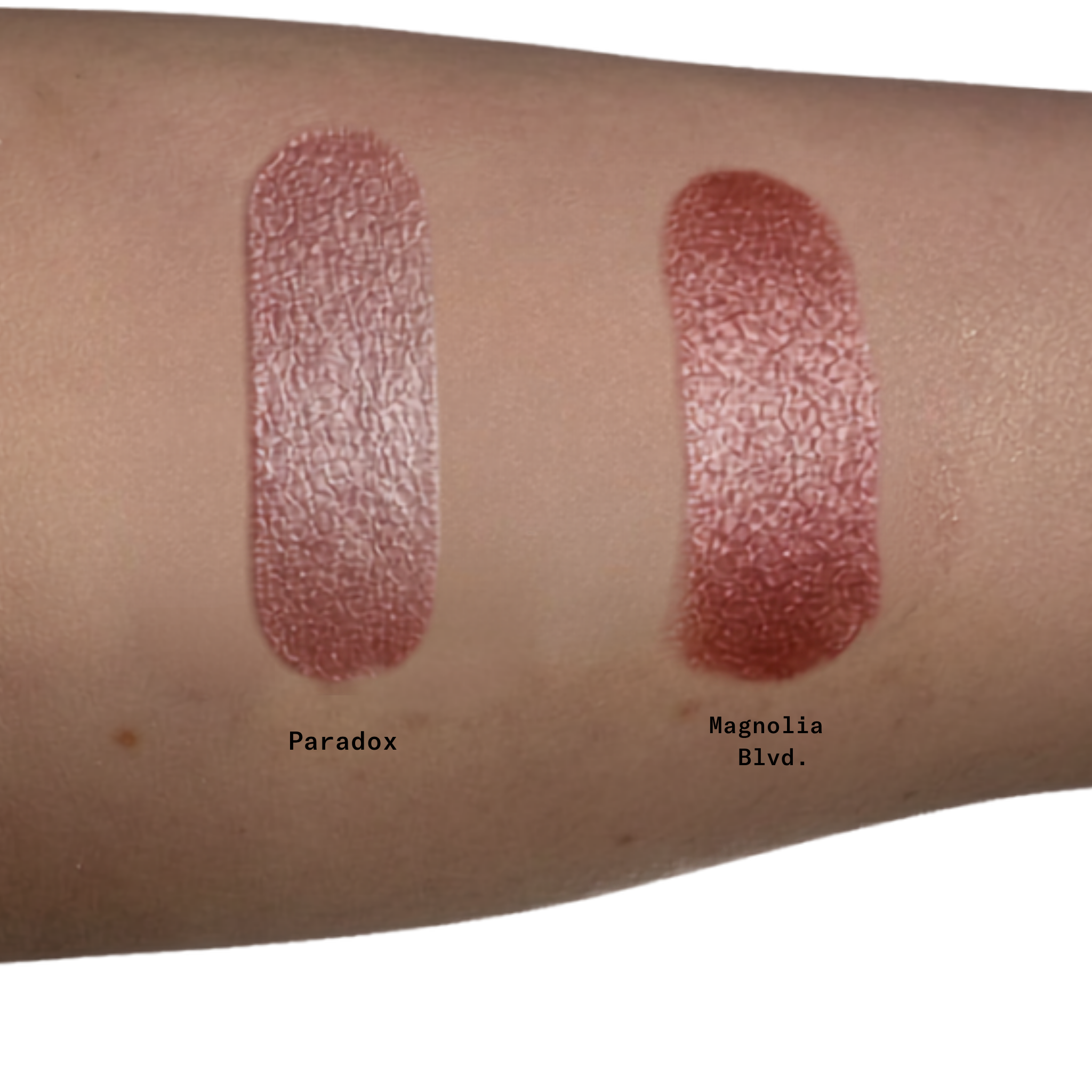 MOB Beauty-Frost Lipstick-Makeup-MOB_FROST_LIPSTICK_ARM_SWATCHES_LIGHT-The Detox Market | Magnolia Blvd. - Rose gold