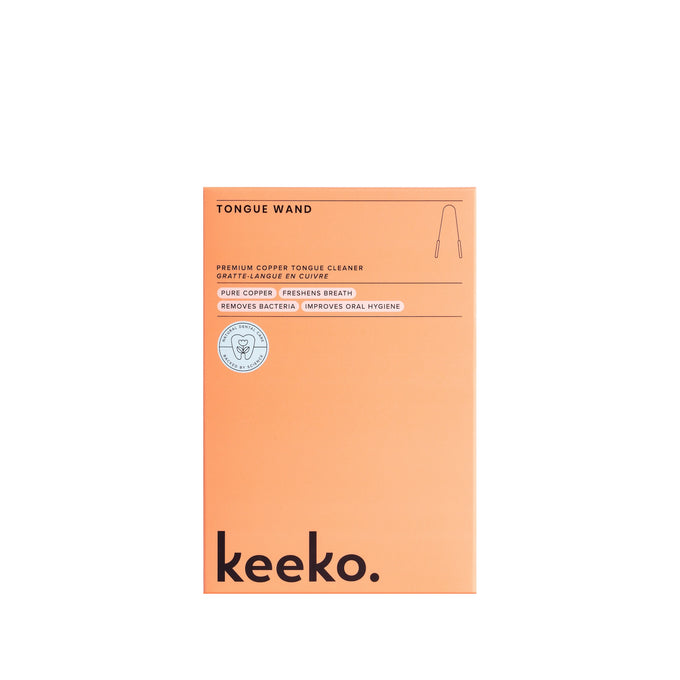 Keeko-Copper Tongue Cleaner-Body-PremiumCopperTongueCleaner-BoxFront-The Detox Market | 