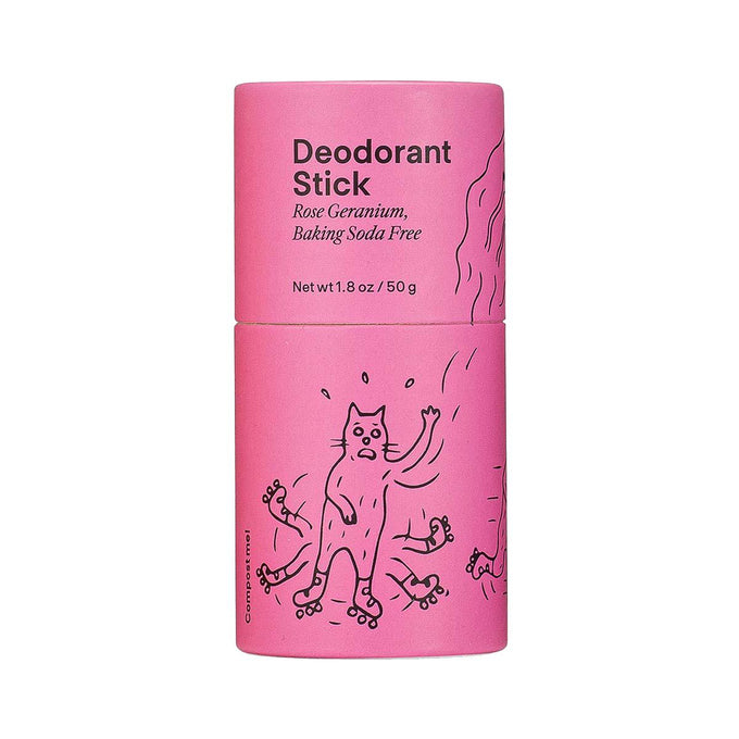 Meow Meow Tweet-Rose Geranium Baking Soda Free Deodorant Stick-1.8 oz-