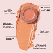 The Detox Market-Spf 50 Color Balm-Makeup-SPF50ColorBalm_GoldenHour_Infograph-The Detox Market | Golden Hour - Sun-kissed coral with golden radiance