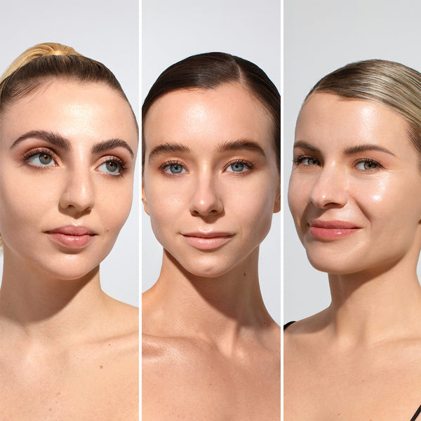 Odacite-Spf 50 Flex-Perfecting™ Mineral Drops Tinted Sunscreen-Sun Care-SPF50Tinted_model_01_collage-The Detox Market | 01 - fair with cool undertones