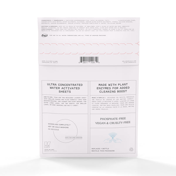 Good Juju-Good Juju Laundry Detergent Strips-Home-UnscentedBACK-The Detox Market | 
